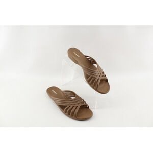 Okabashi Women's Size ML 8-9 US Venice Sandal Brown Slip-On Slides Washable